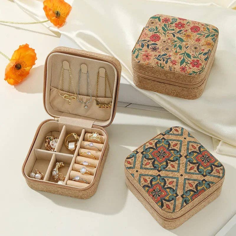 Soft Wood Print Zipper Jewelry Case DPC251619