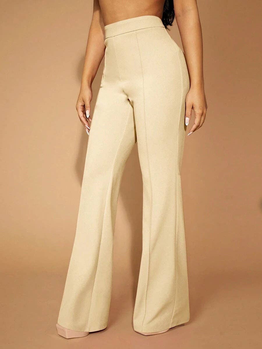 High Waist Straight Leg Pants | Women's Work Trousers