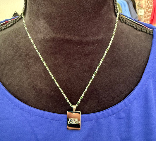 Gold “You’re Enough” Necklace