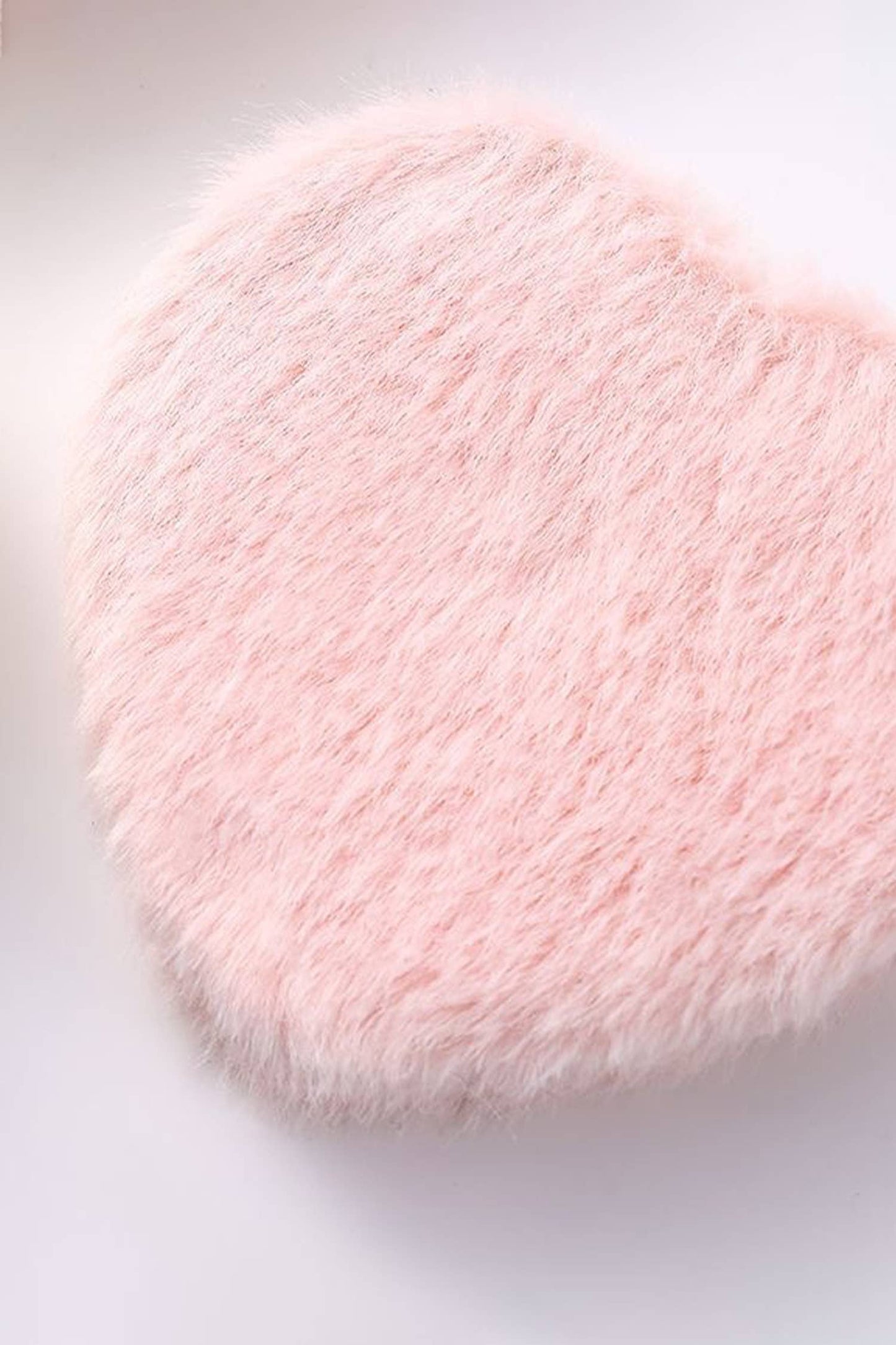 66Heart Shape Double Sides Fluffy Cute Mini Cosmetic Mirror