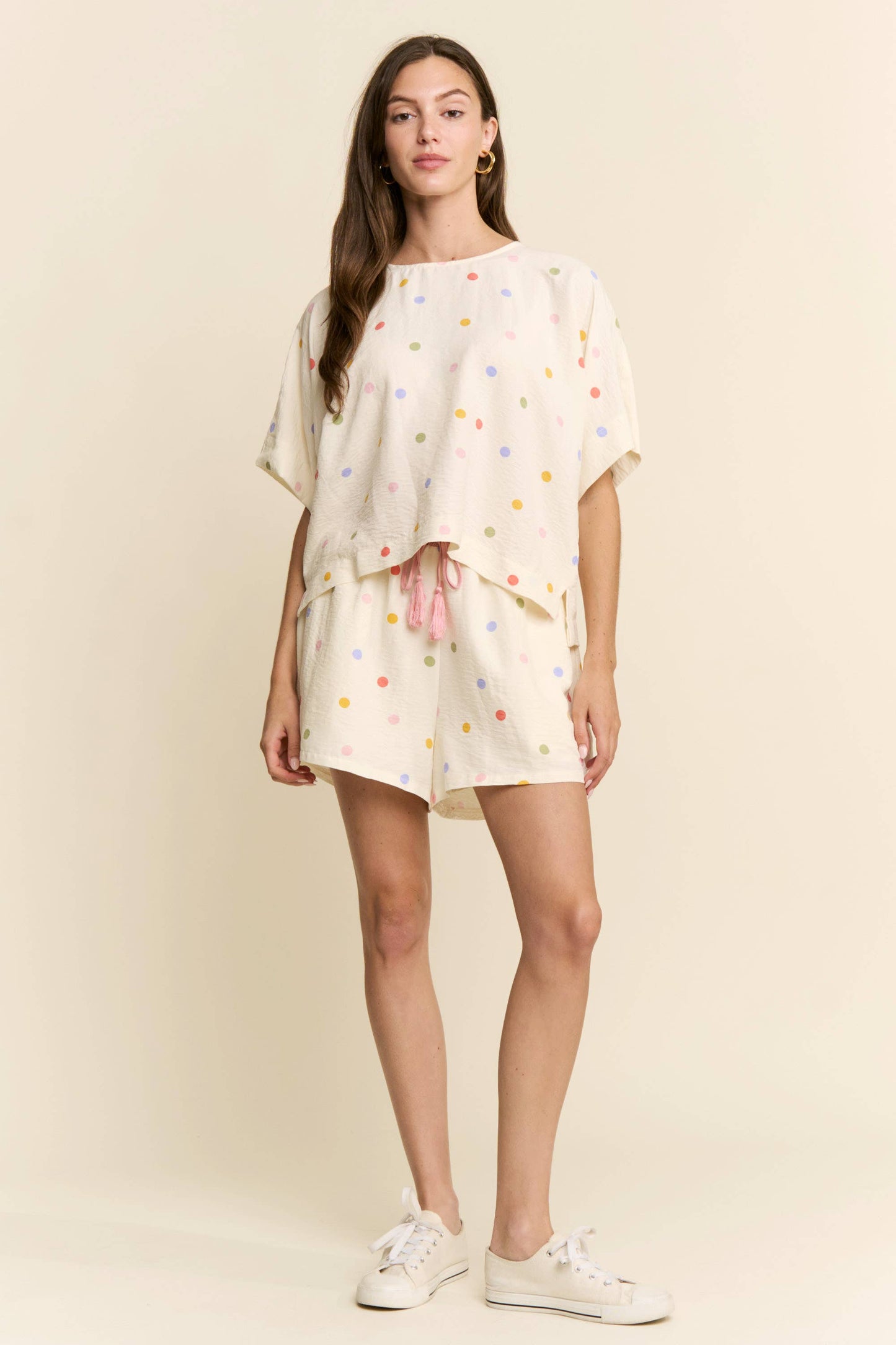 MULTICOLOR POLKADOT 2 PC SET