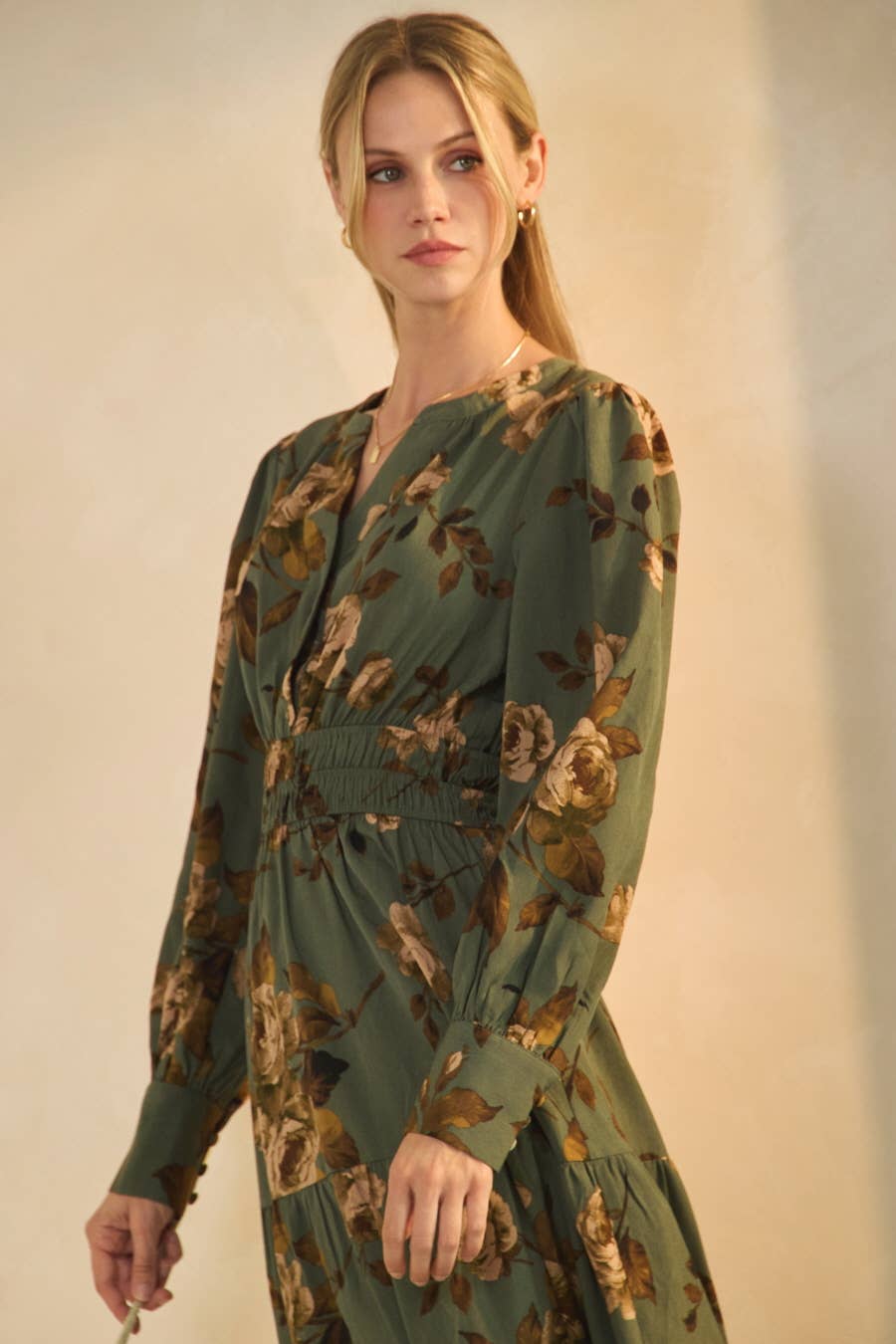 Floral Printed Tiered Maxi Dress