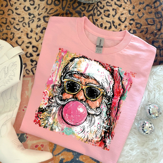 Preppy Santa Bubblegum Shirt