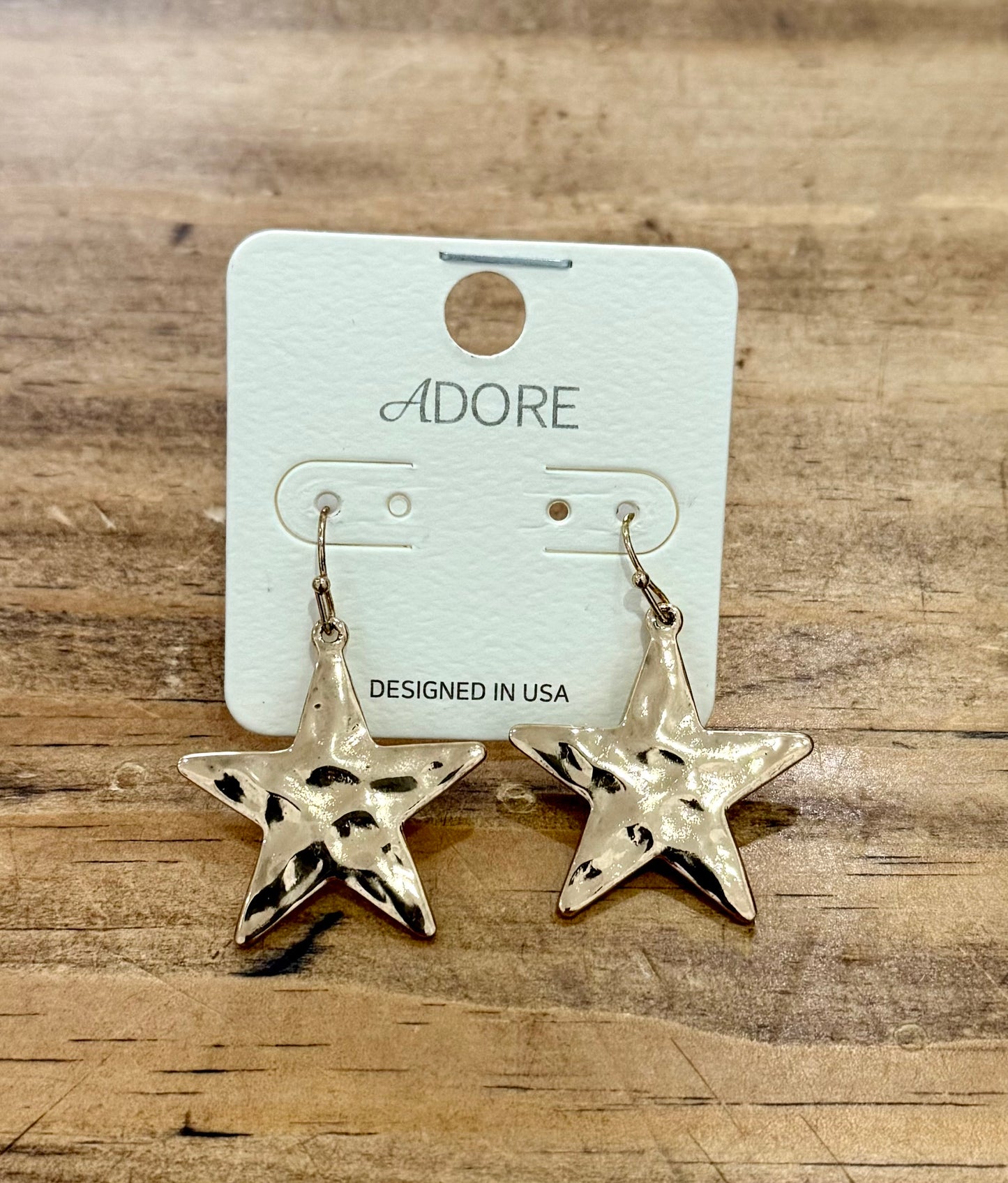 Hammered Star Earrings