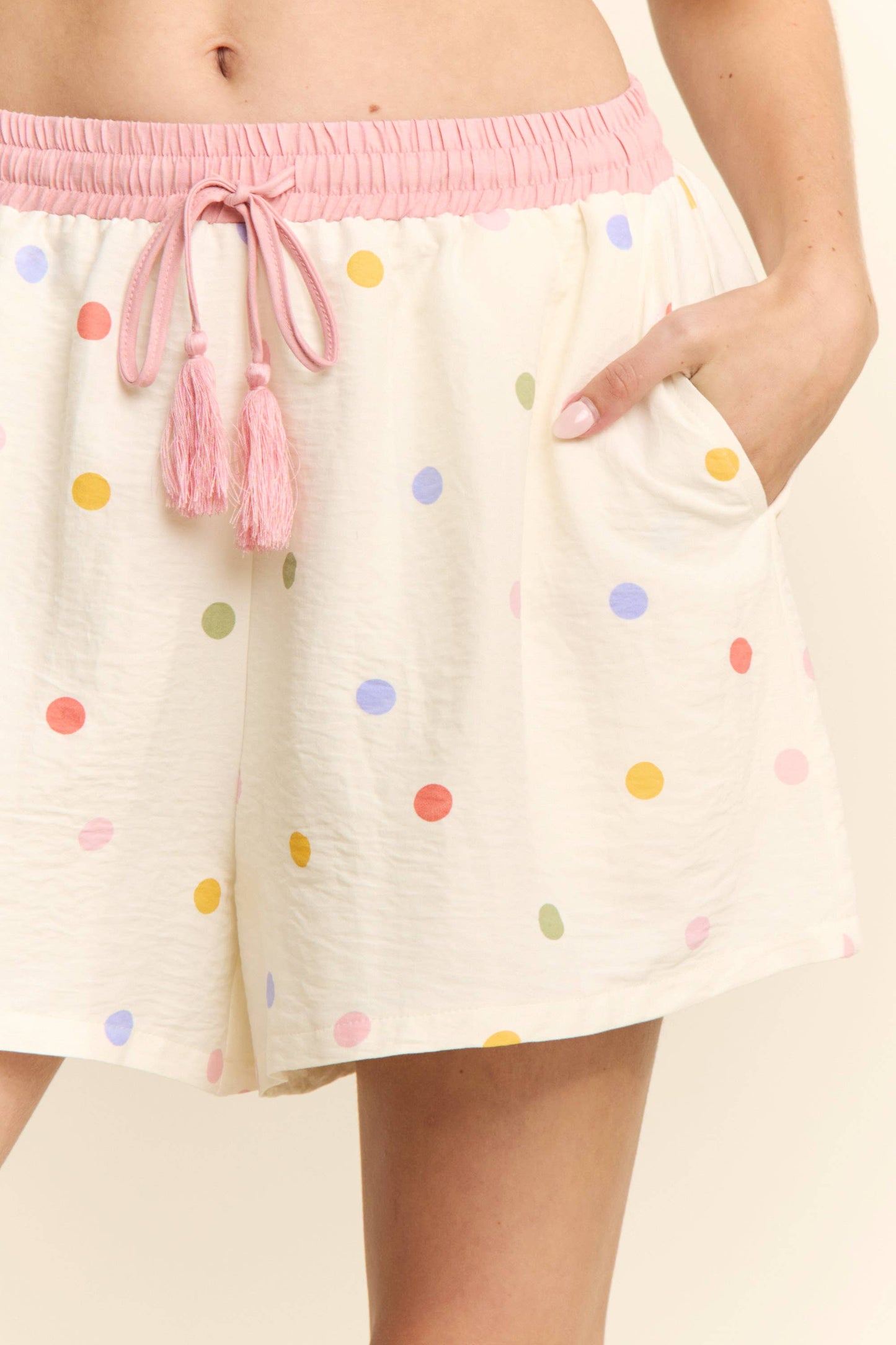 MULTICOLOR POLKADOT 2 PC SET