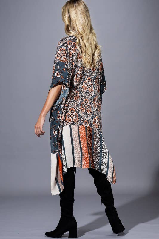 Vintage Inspired Paisley Kimono