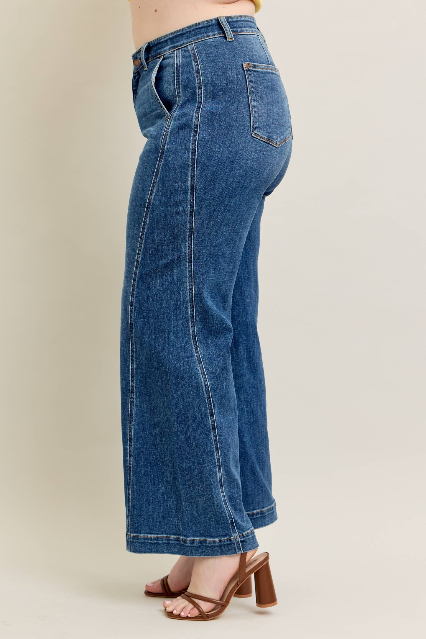 High Waisted Trouser Wide Leg - PLUS