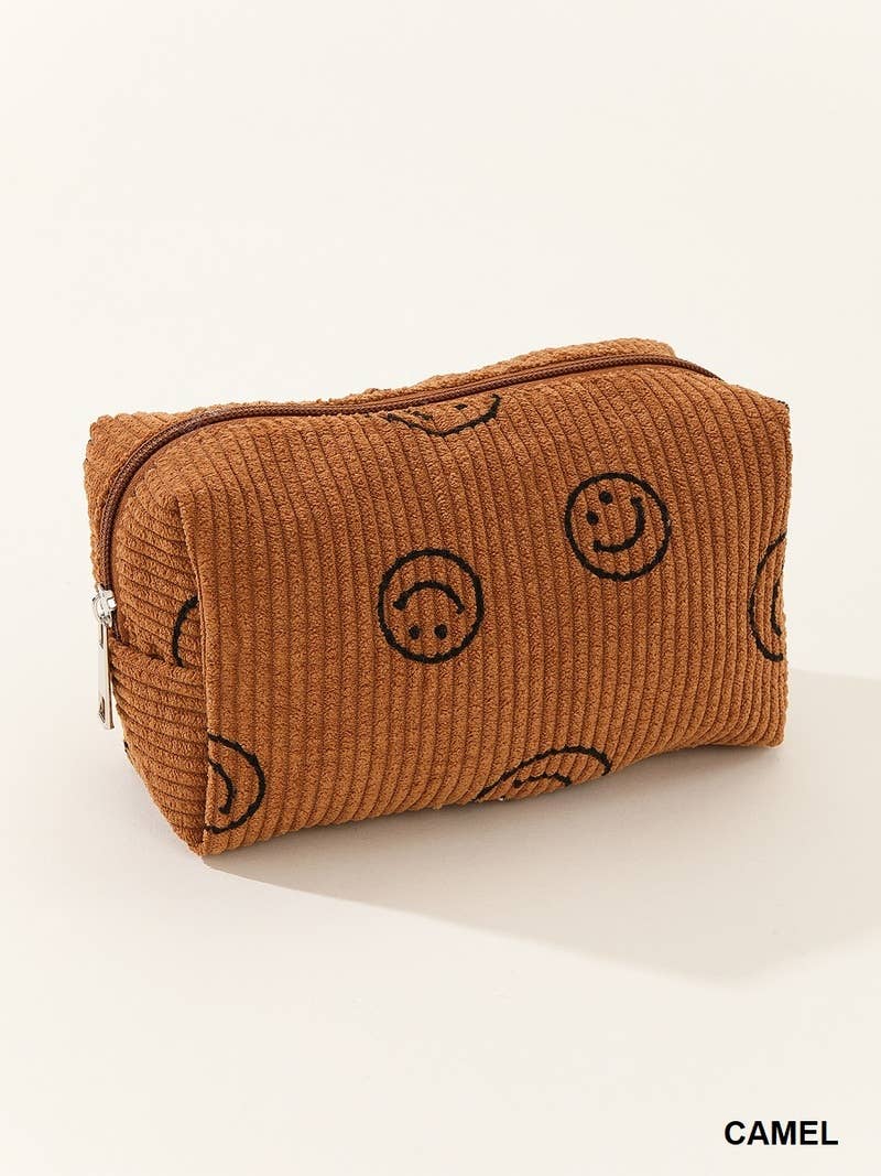 `.Corduroy Cosmetic Pouch Bag