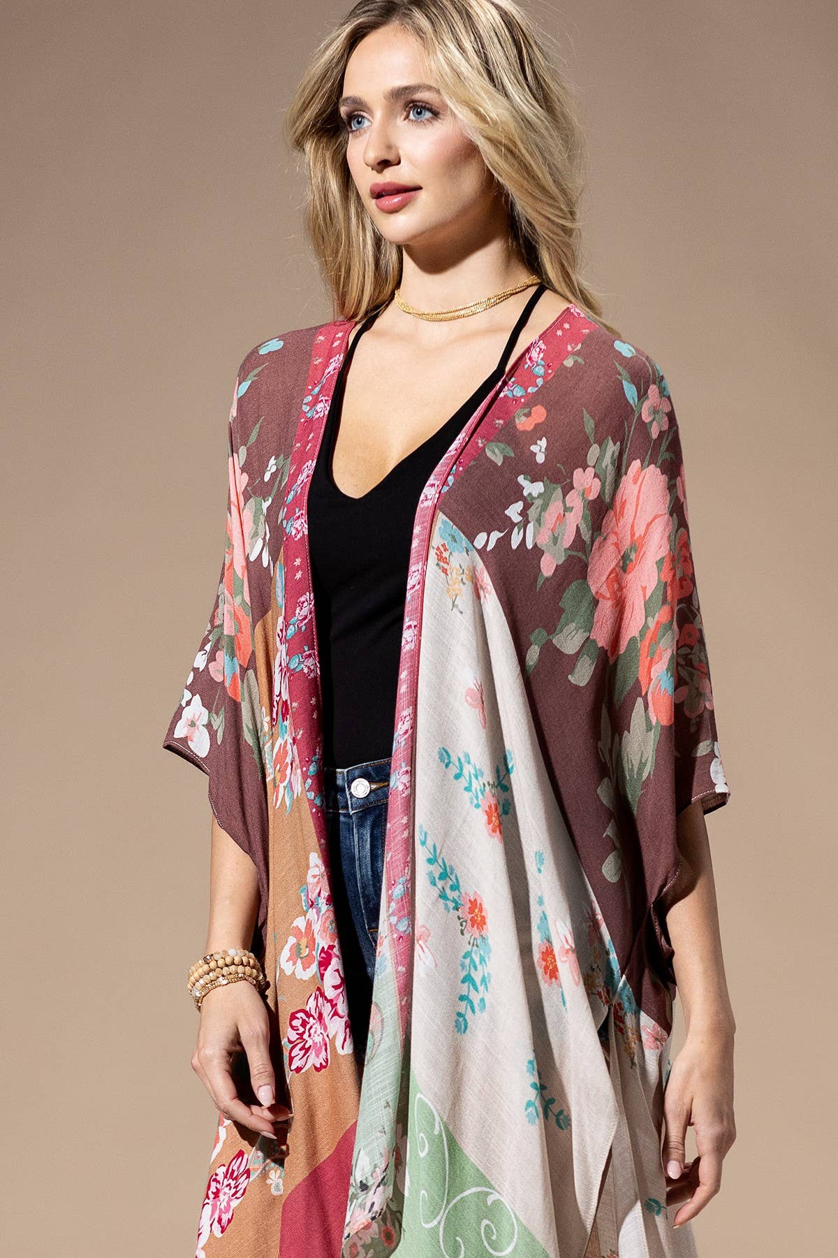 Patchwork Multi Kimono