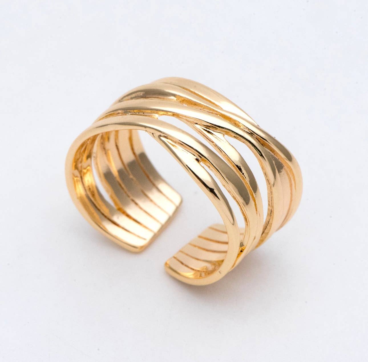 Ariana ring | gold chunky twist | gold plated