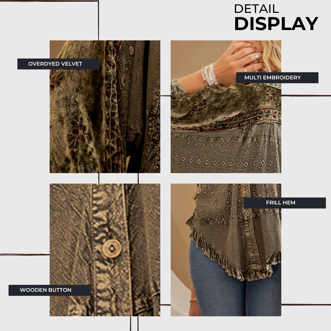 Bohemian Elegance: Stonewashed Rayon Top