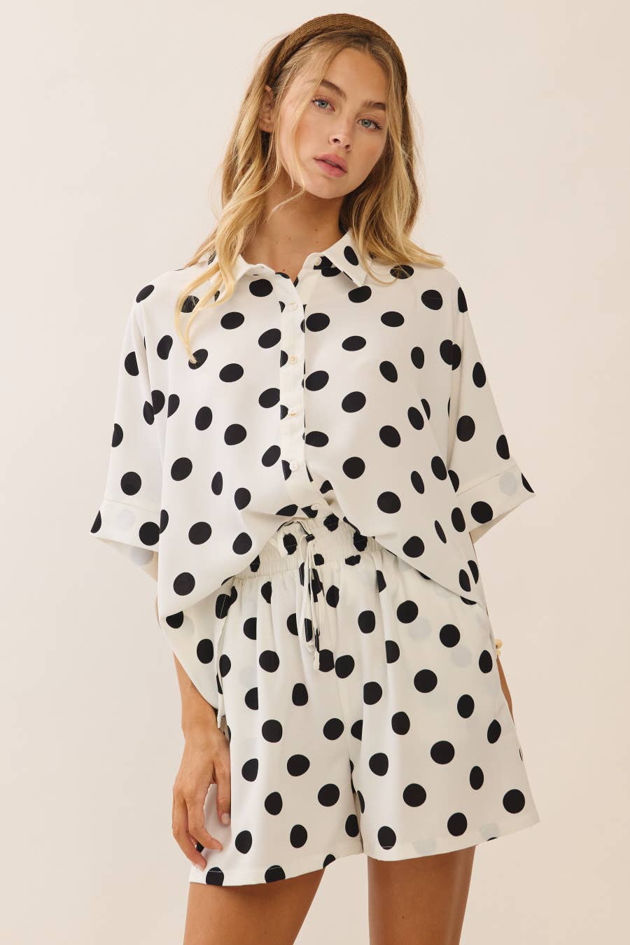 Polka Dot Shorts Set