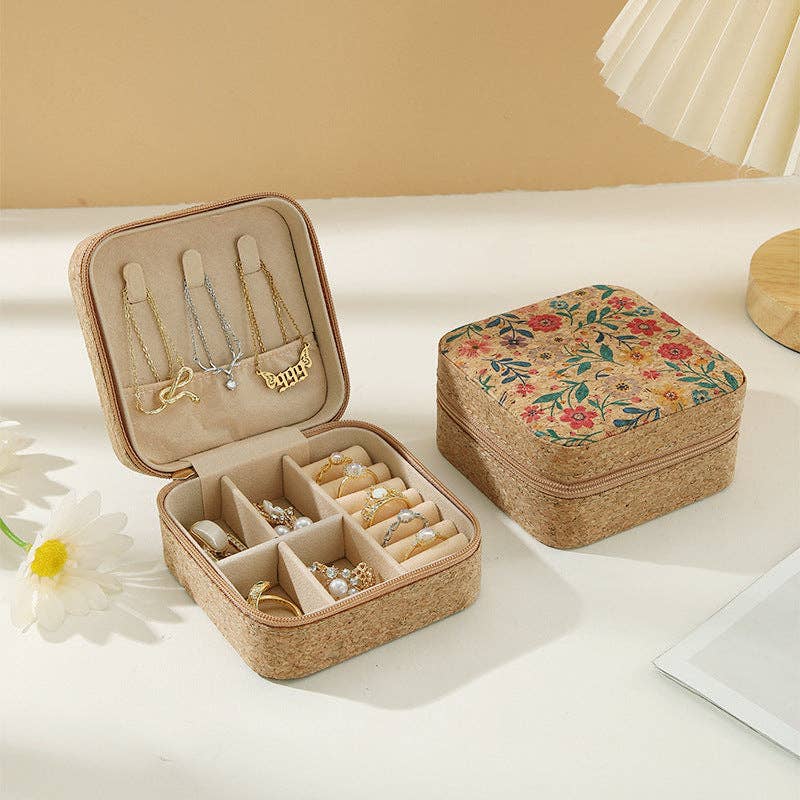 Soft Wood Print Zipper Jewelry Case DPC251619