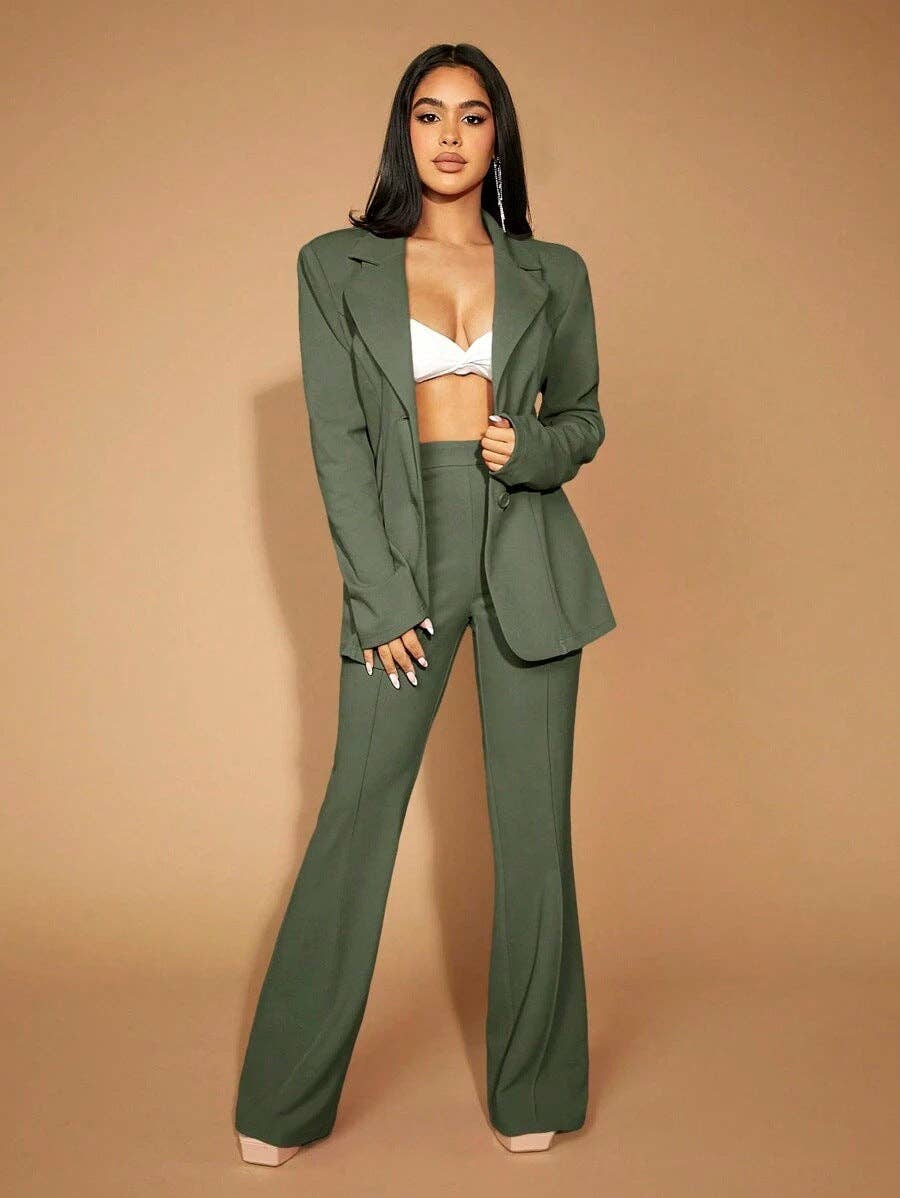High Waist Straight Leg Pants | Women's Work Trousers