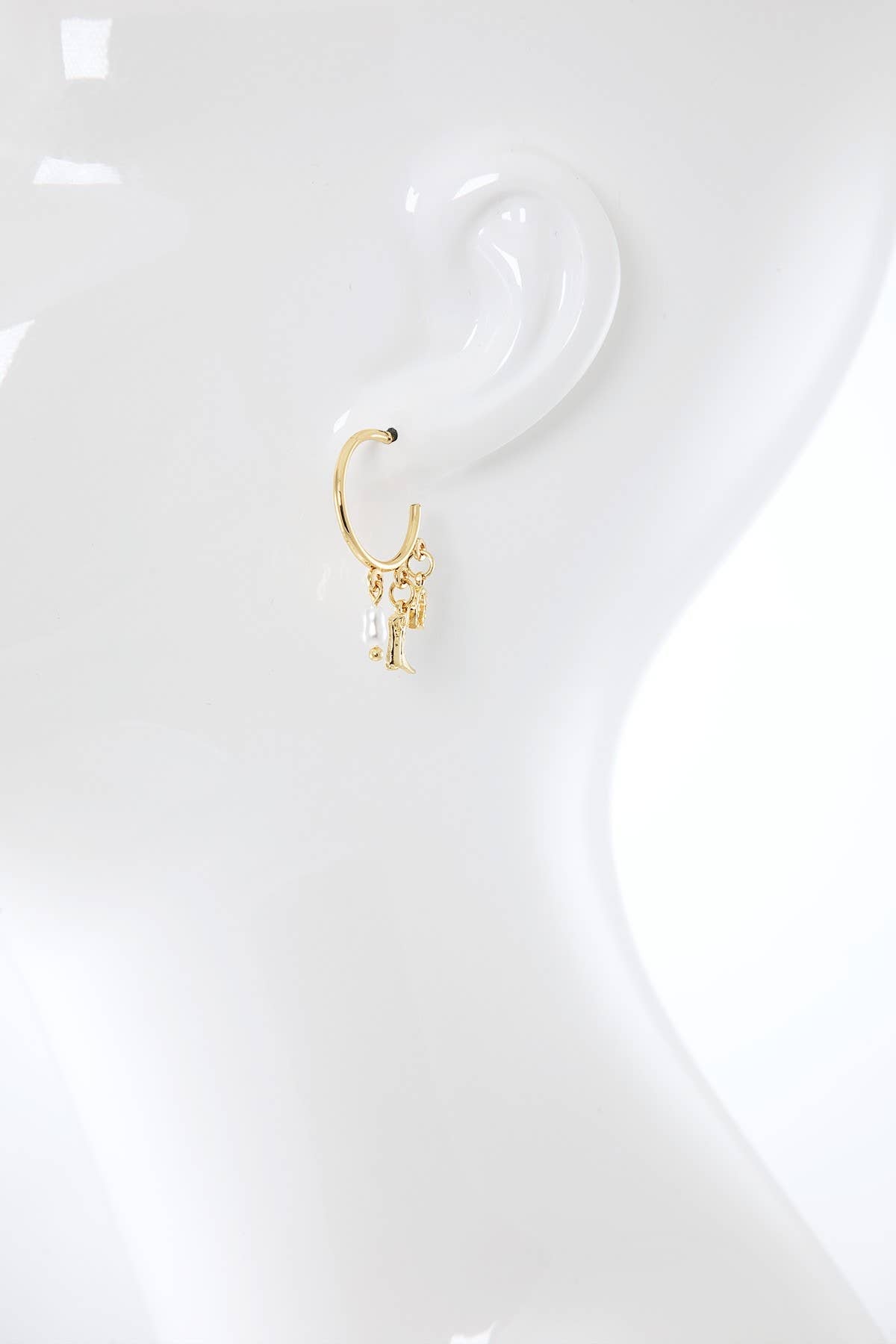 Western Multi Charm Hoop Earrings