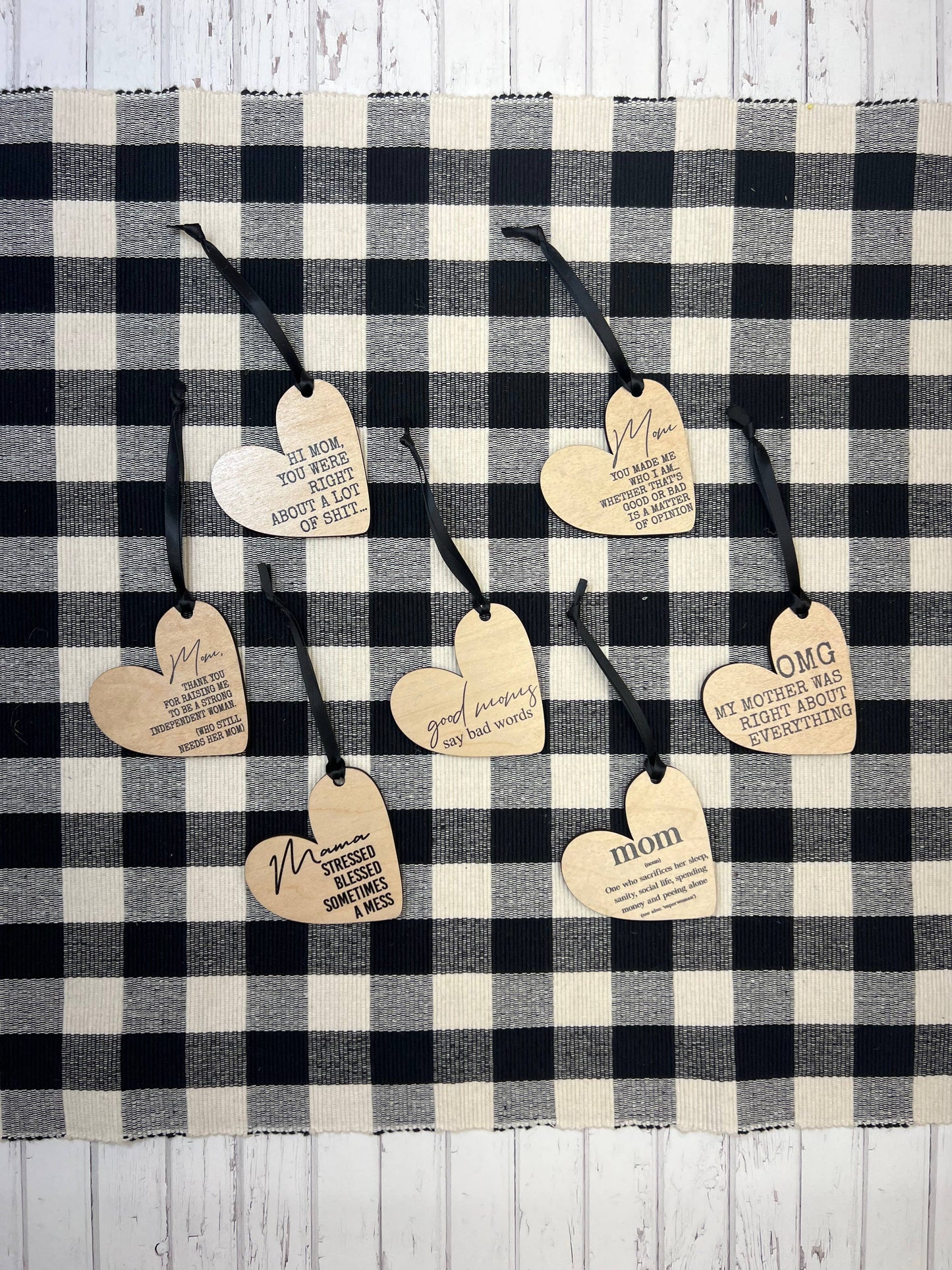 Mom Thank You Heart Mothers Day Gift Heart Ornament Gift Tag