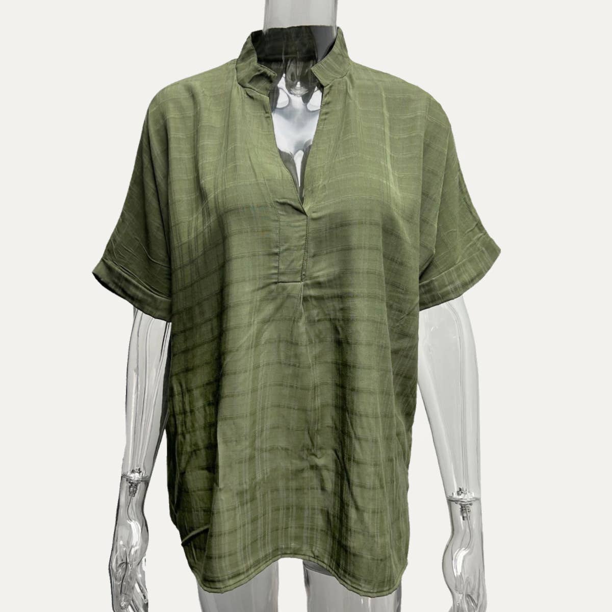 Lazy Days V-Neck Short Sleeve Sheer Oversized Top