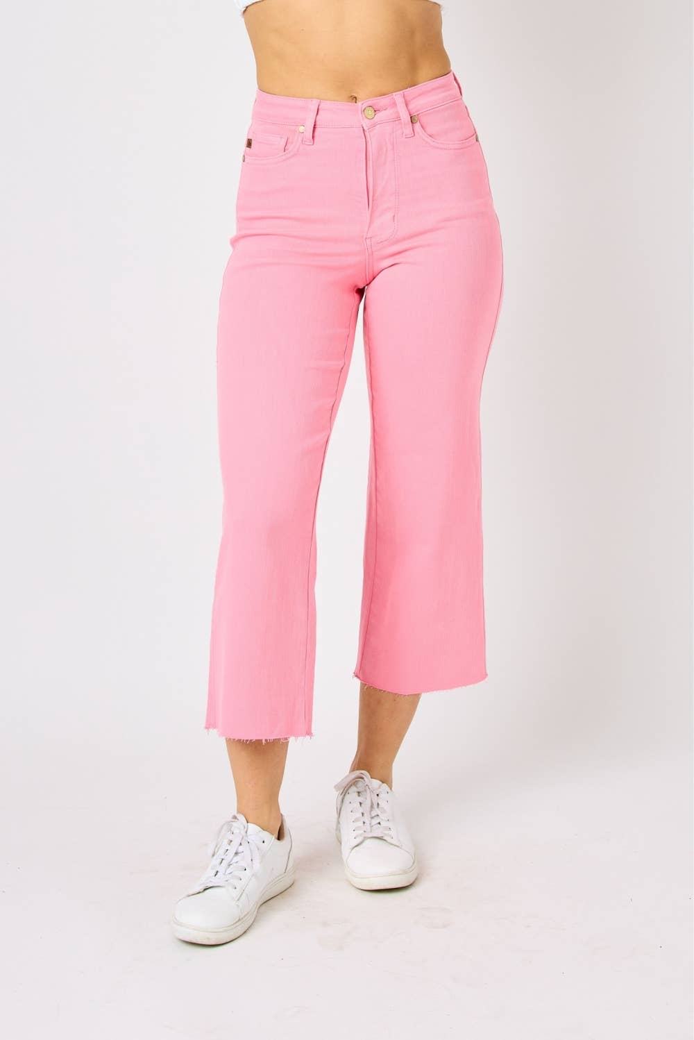 HW Garment Dyed Tummy Control Crop Wide - PLUS