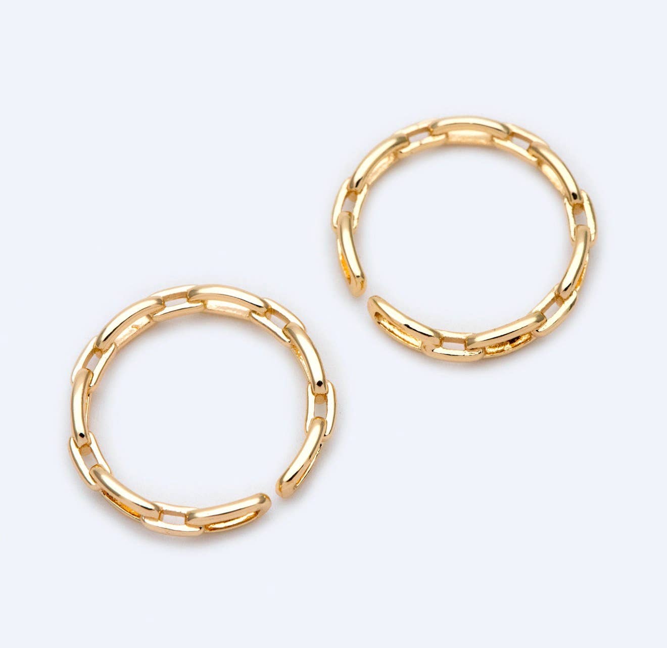 Honey ring | gold chain link adjustable | gold plated