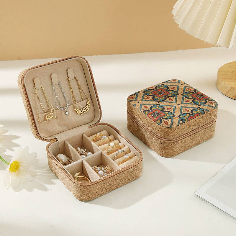 Soft Wood Print Zipper Jewelry Case DPC251619