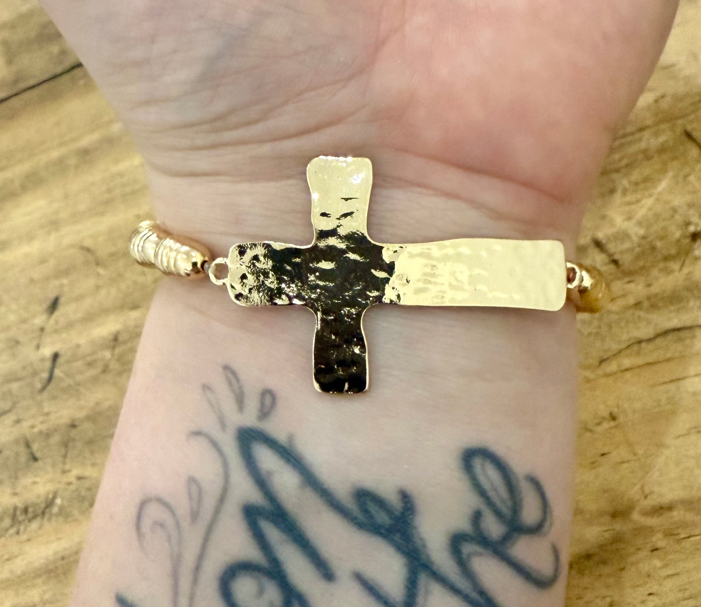 Beaded Cross Bracelet