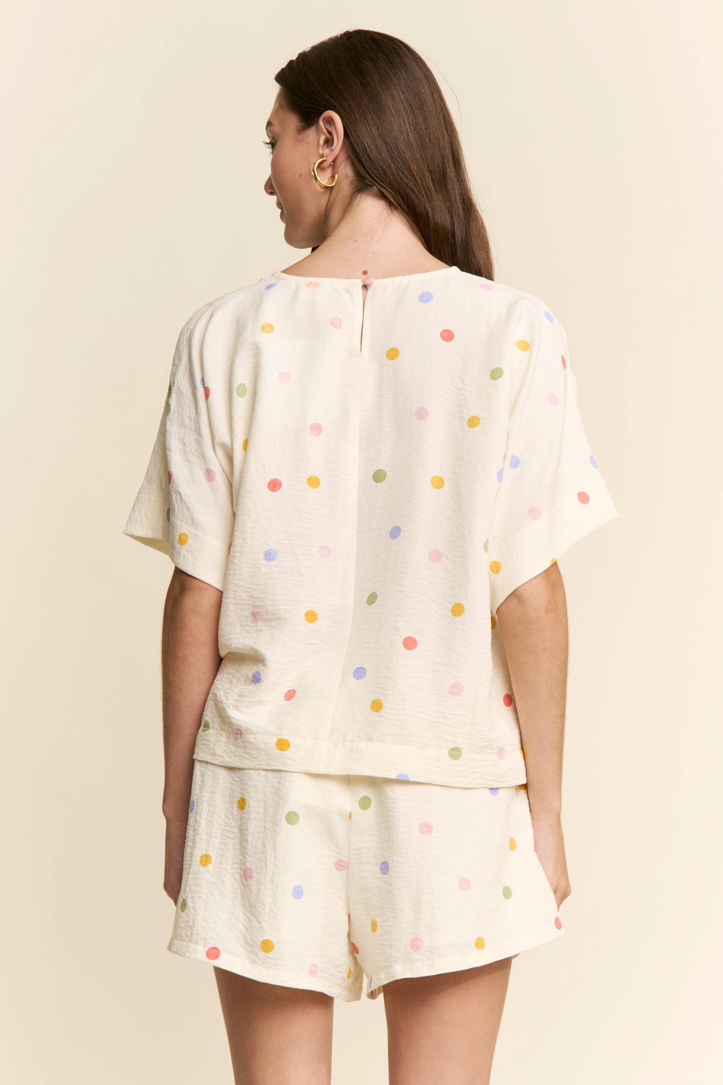 MULTICOLOR POLKADOT 2 PC SET
