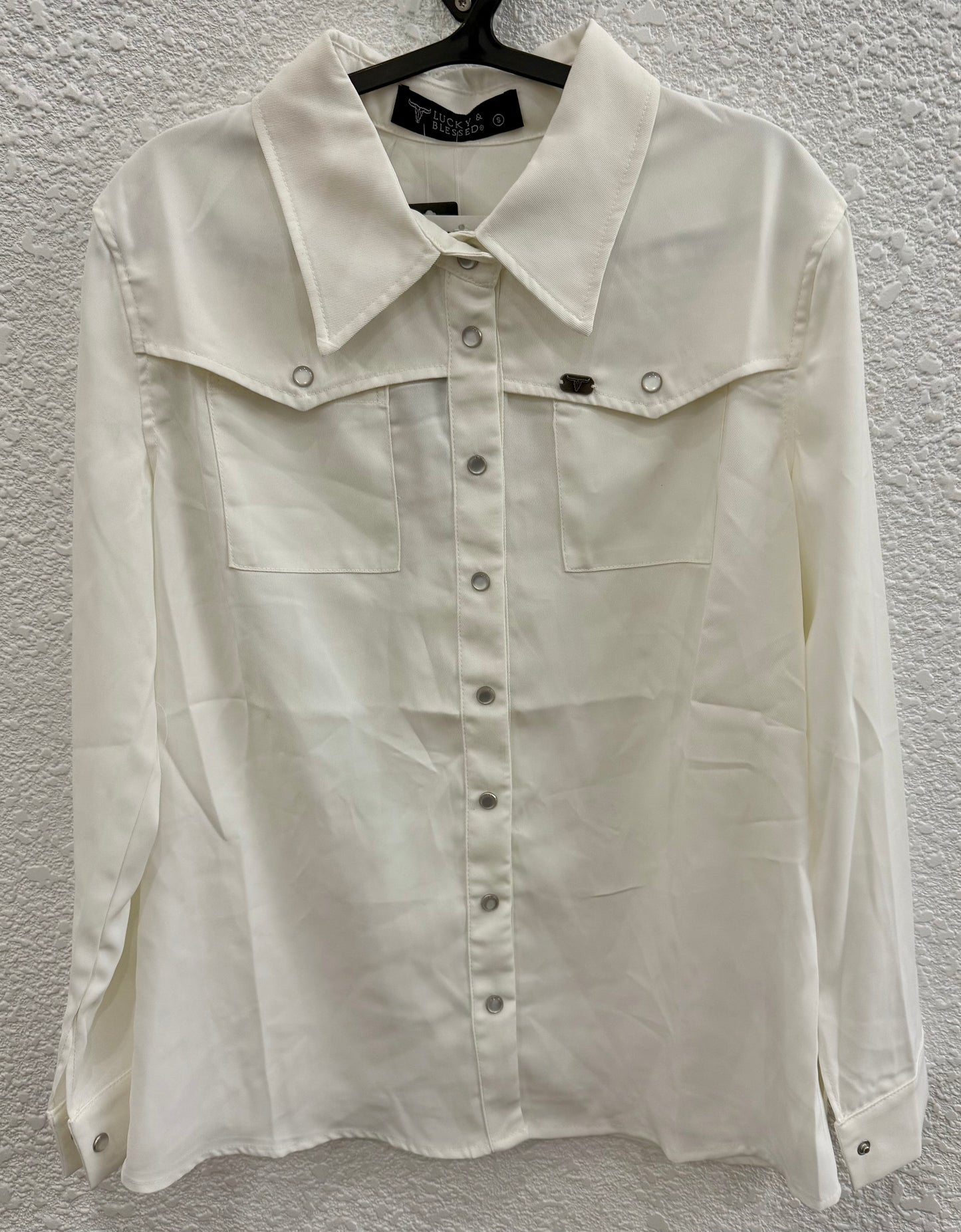White Pearl Snap Western Shirt