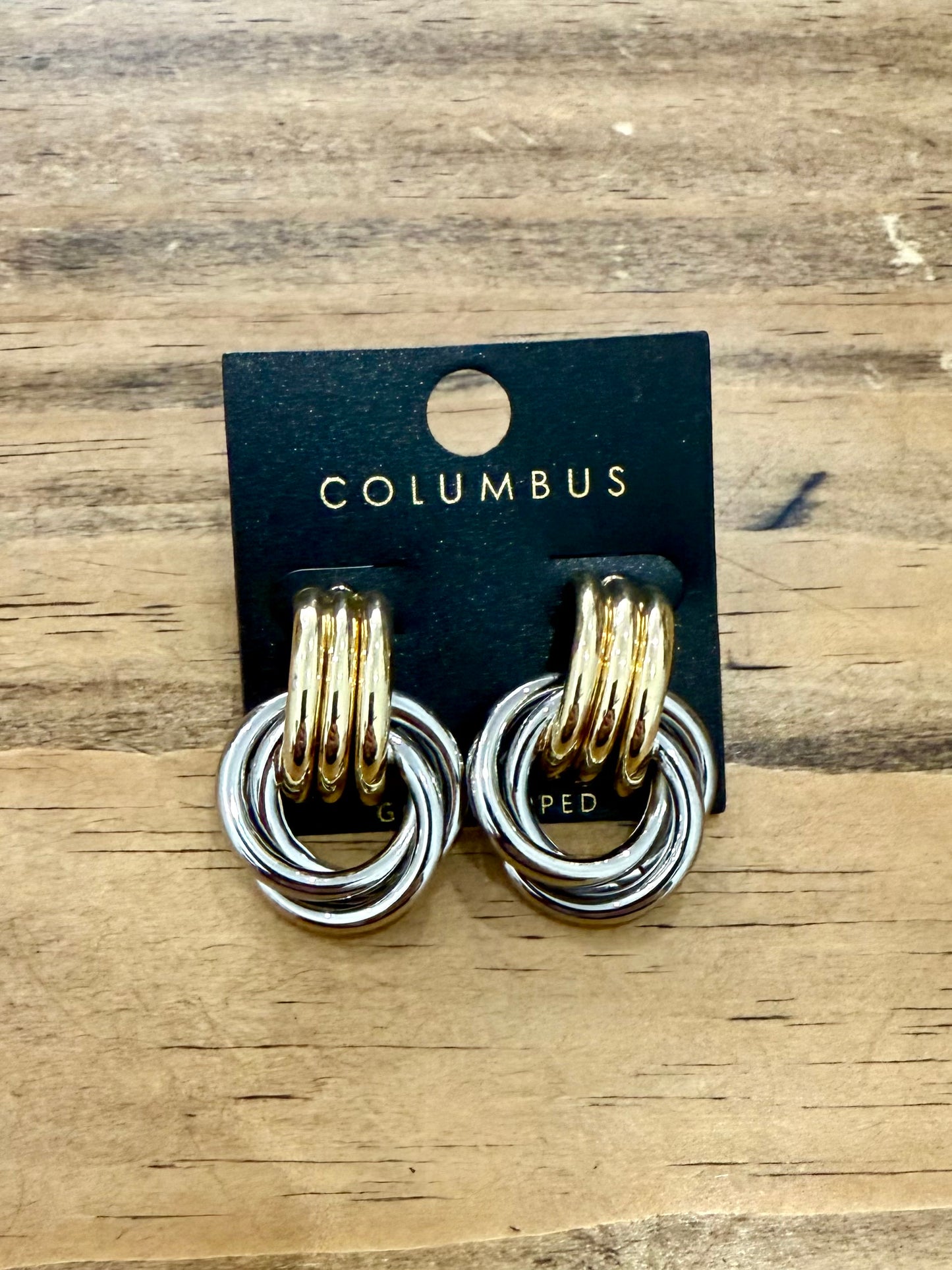 Silver & Gold Columbus Earrings