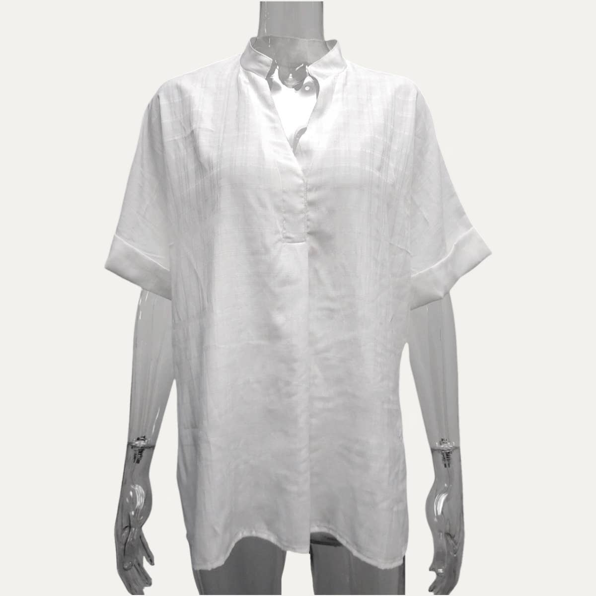 Lazy Days V-Neck Short Sleeve Sheer Oversized Top