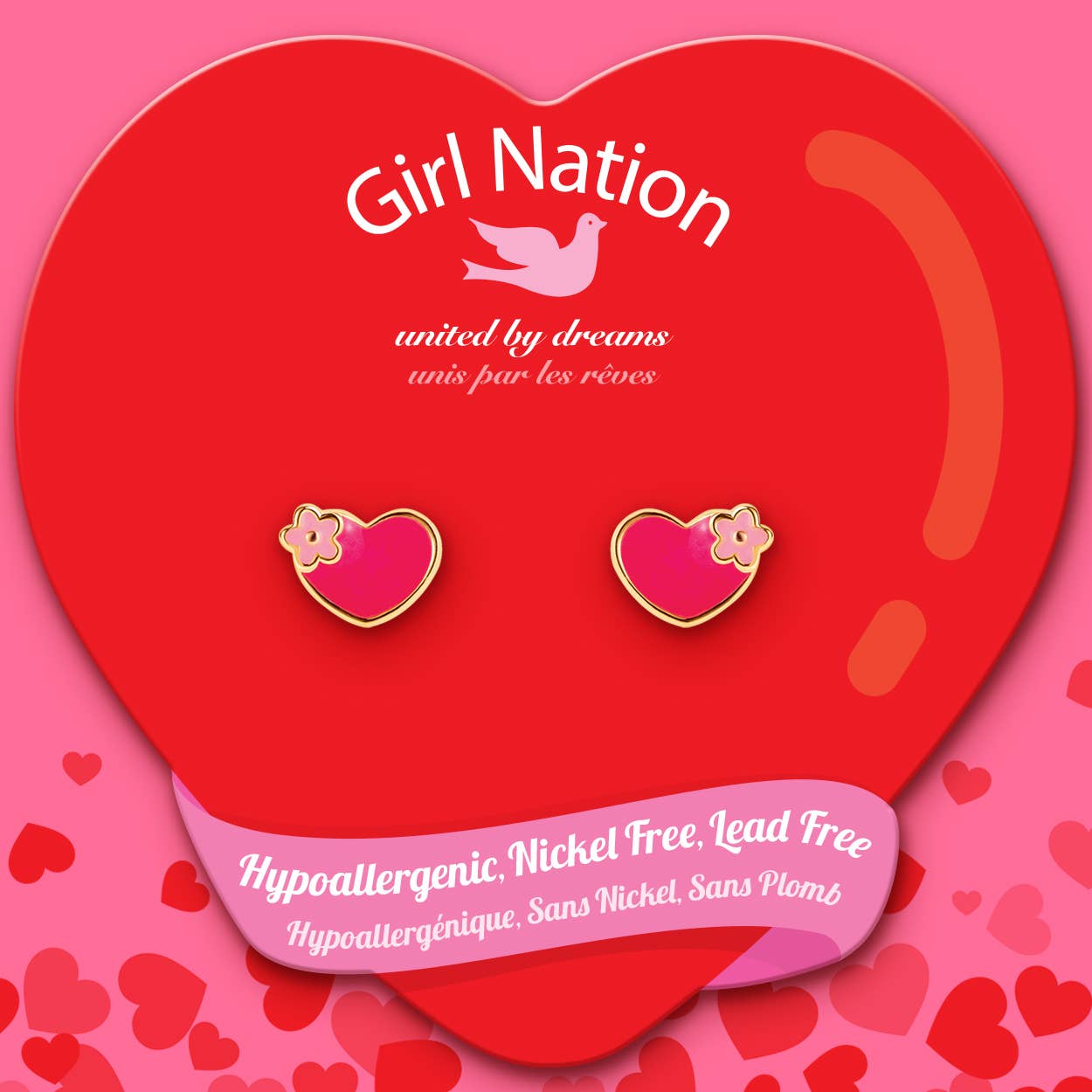 Valentine's Hearts and Flowers | Cutie Stud Earrings