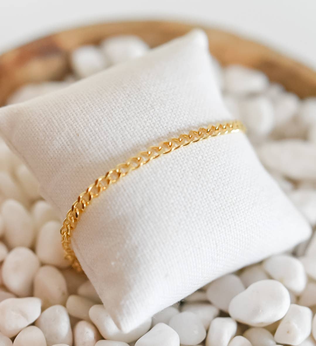 Lulu bracelet | chunky gold curb chain | 18k gold plated