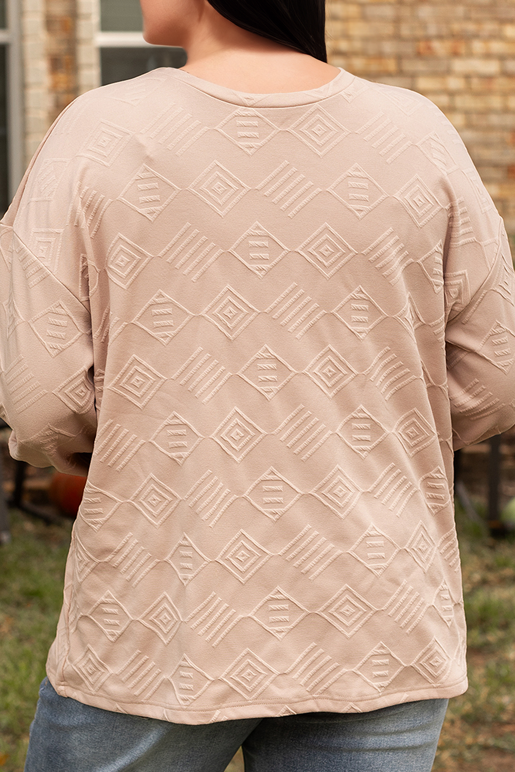 Plus Size Textured Sweatshirt