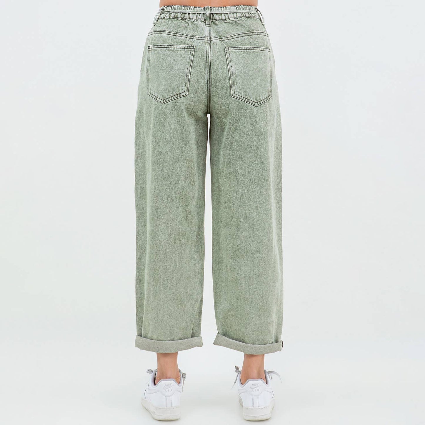 COLOR WASHED BARREL FIT PANTS-RJH21162