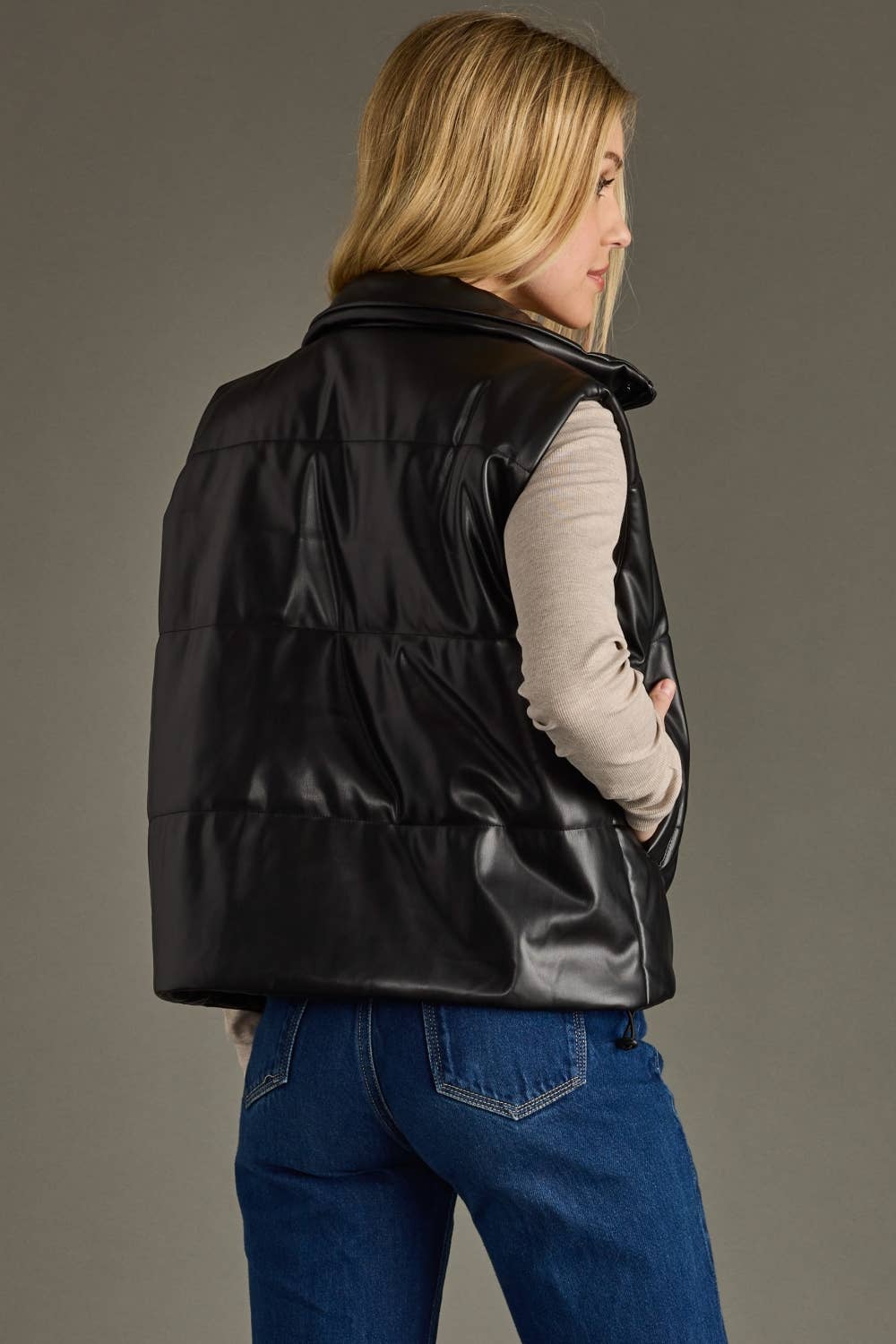 Black Leather Vest