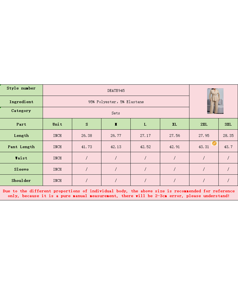 Ruffled Sleeve Wide-Leg Trouser Set