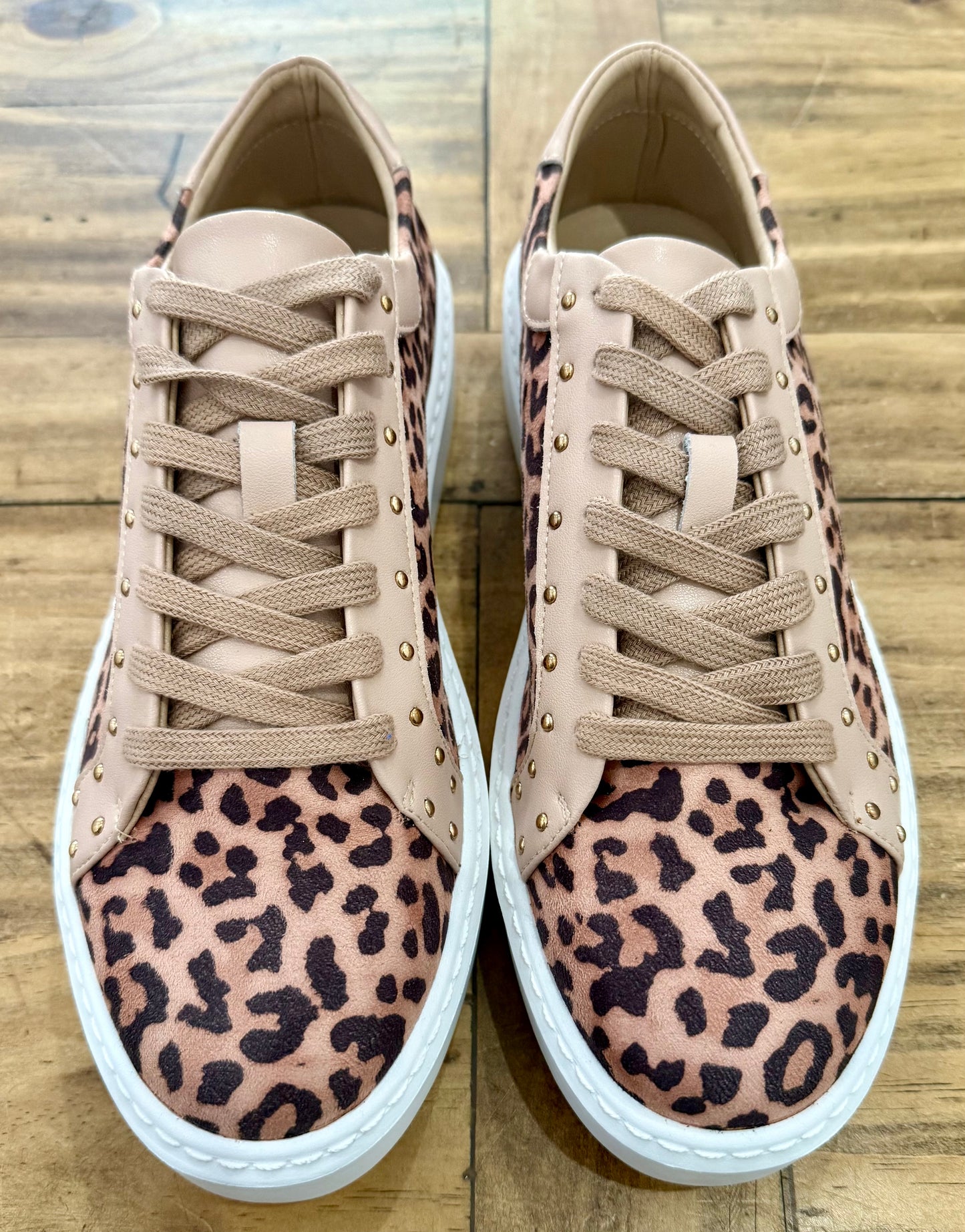 Leopard Stud Sneakers