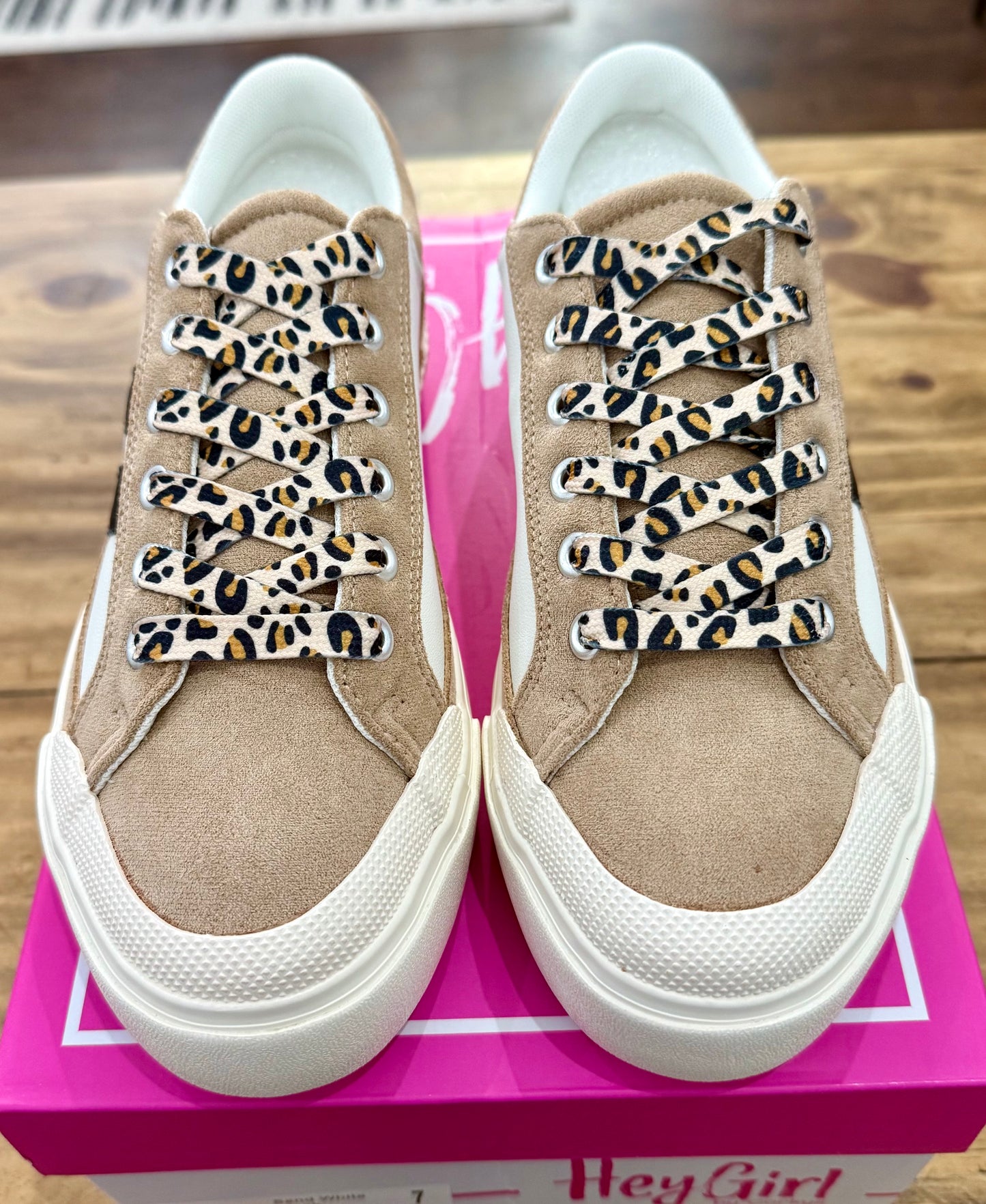 That’s Her- Sand,White & Black sneakers