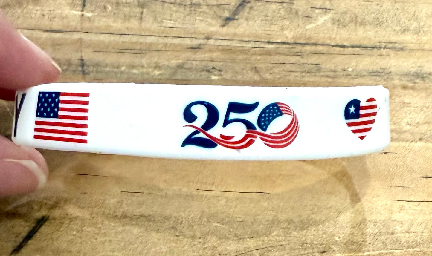 Americana rubber bracelets