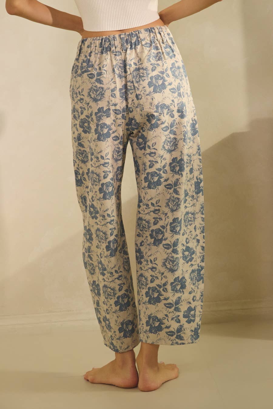 Plus Printed Drawstring Pants