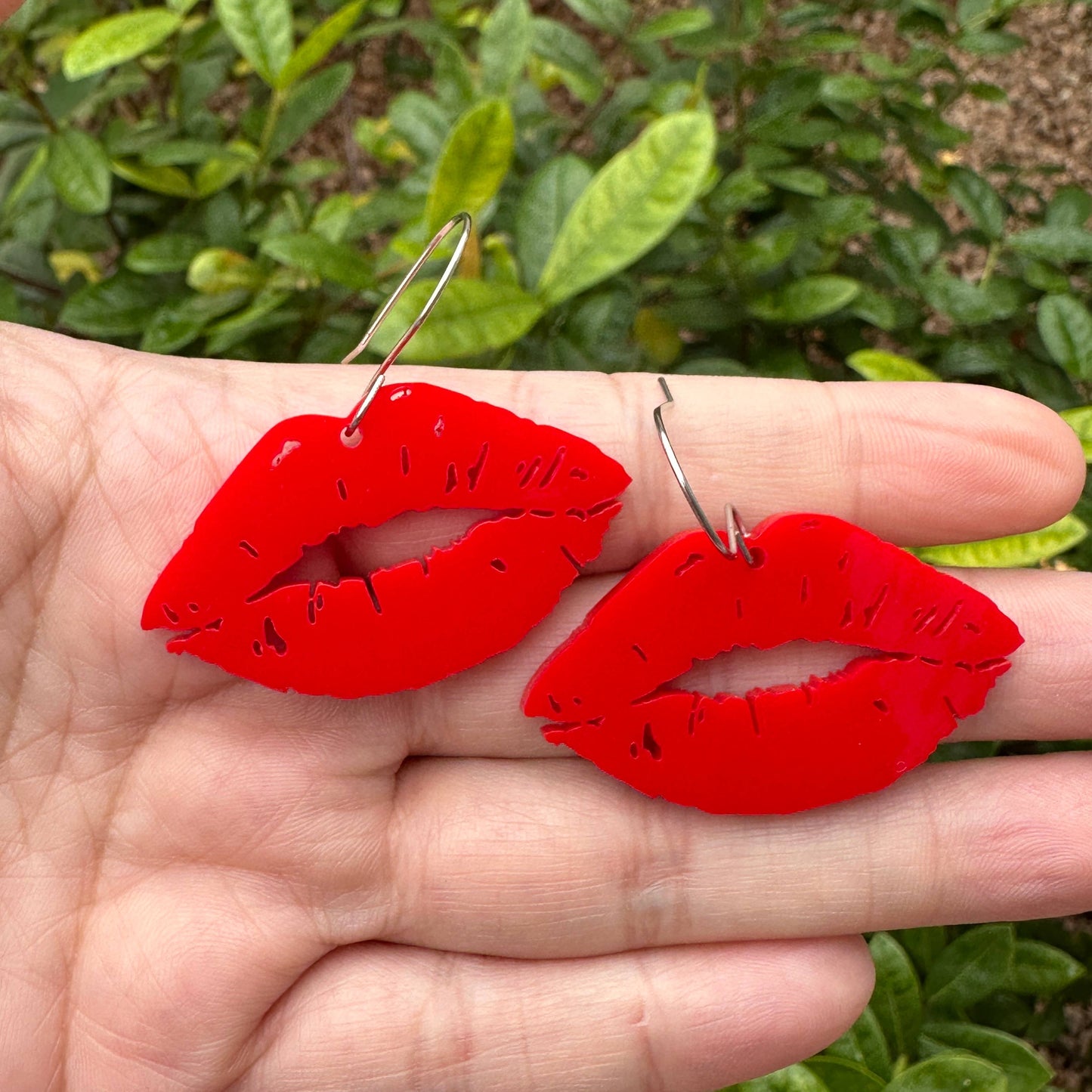Valentine's Day Earrings, Kiss Earrings, Lips Earrings