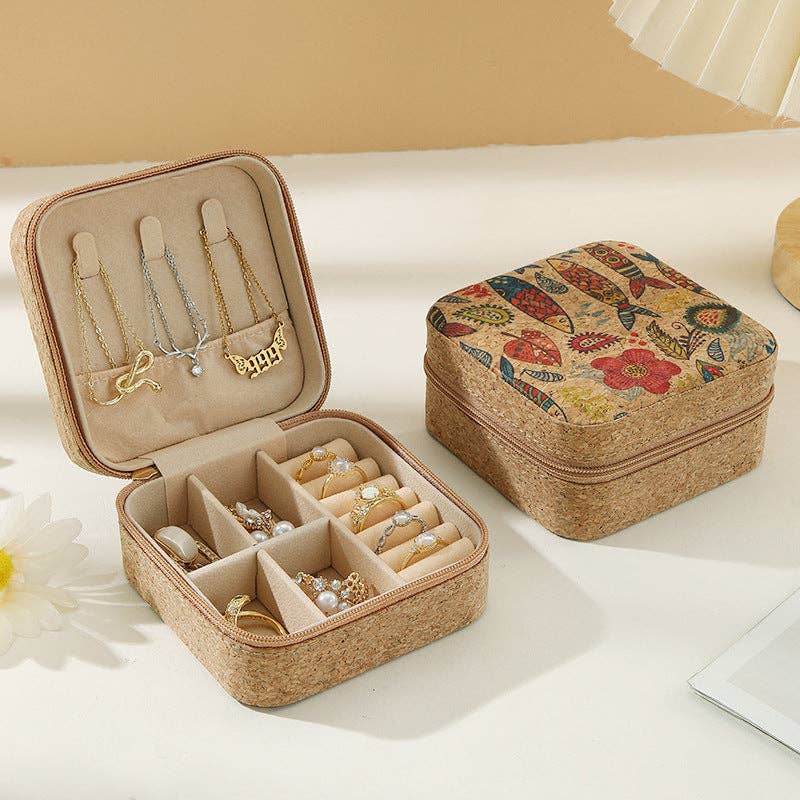 Soft Wood Print Zipper Jewelry Case DPC251619