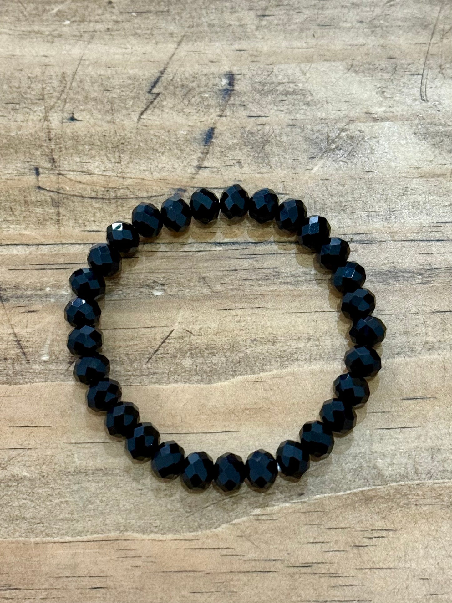 Black Bead Bracelet