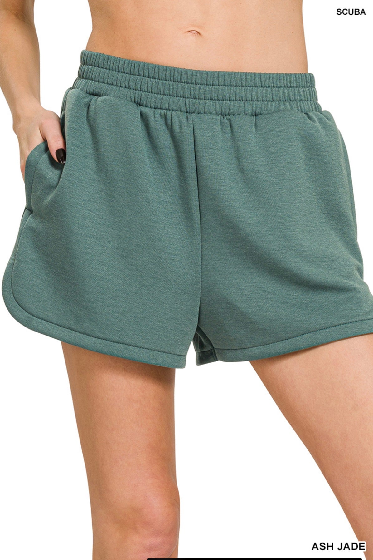 Zenana Half Zip 2 Piece Shorts Set