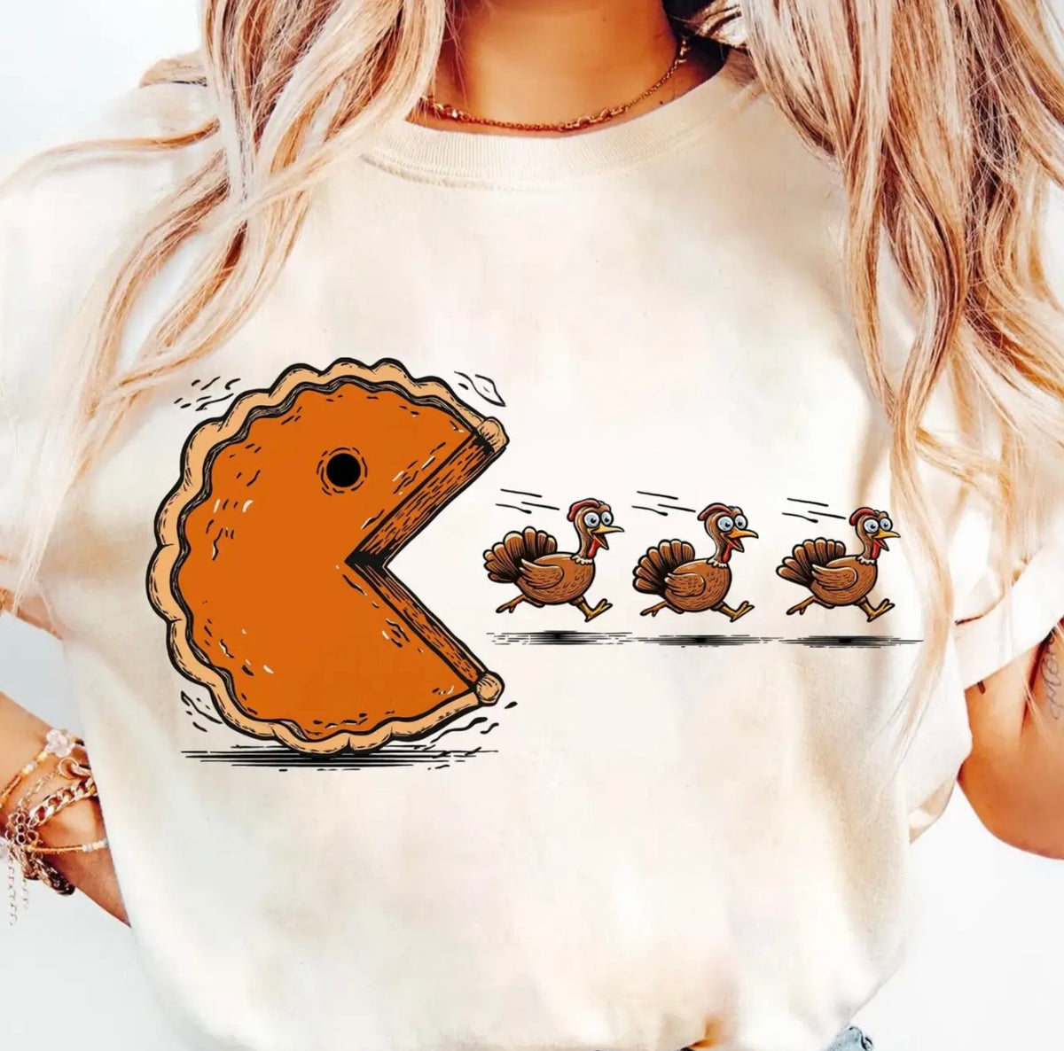 Pie Pac Man Long Sleeve Shirt