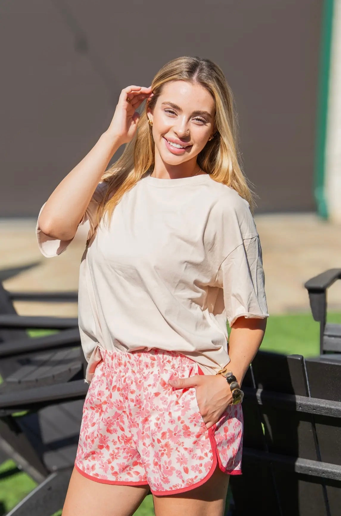 Go Getter Pink Floral Shorts
