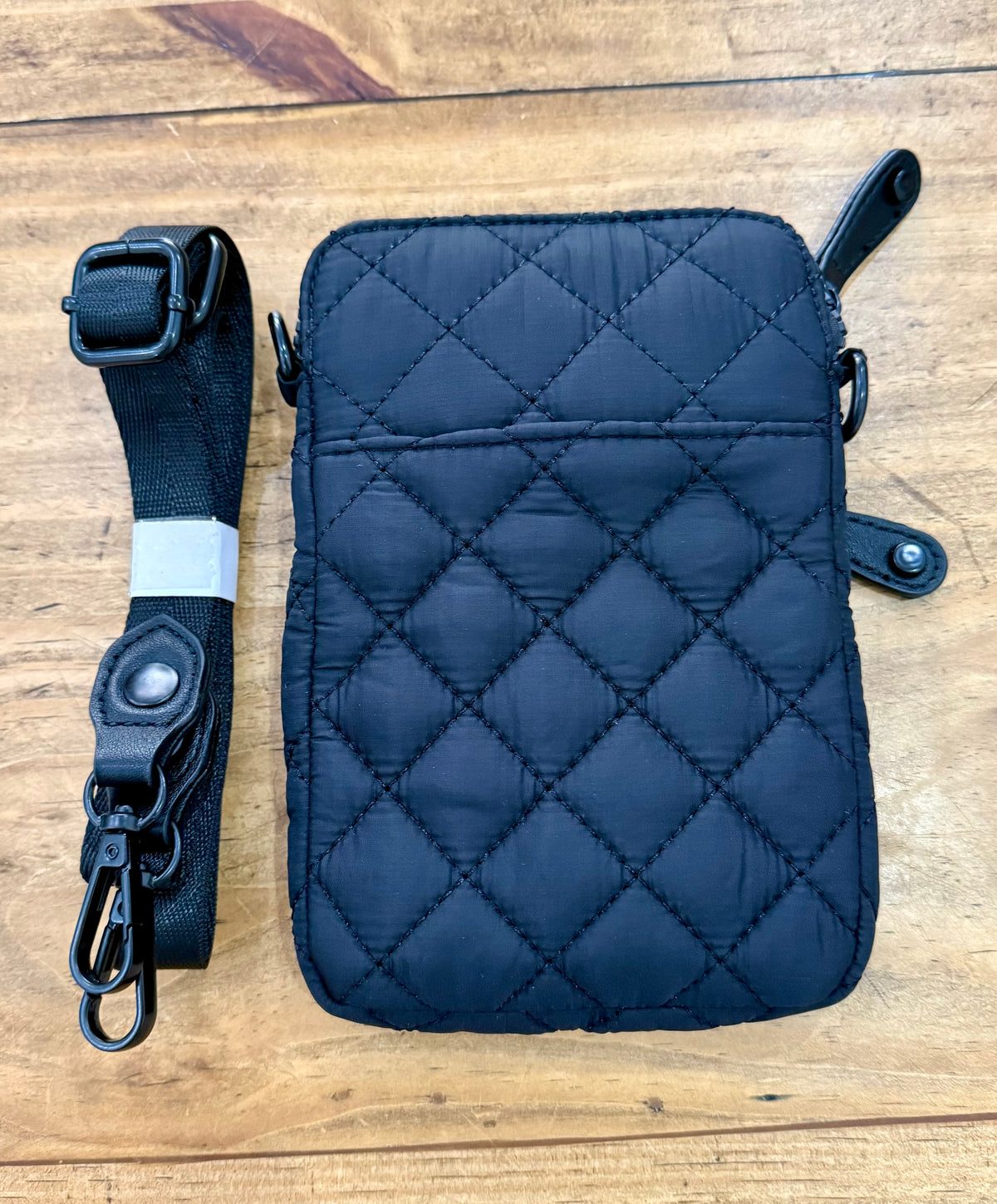 Black Quilted Crossbody