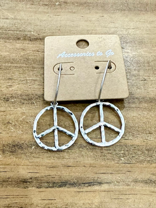Peace sign earrings