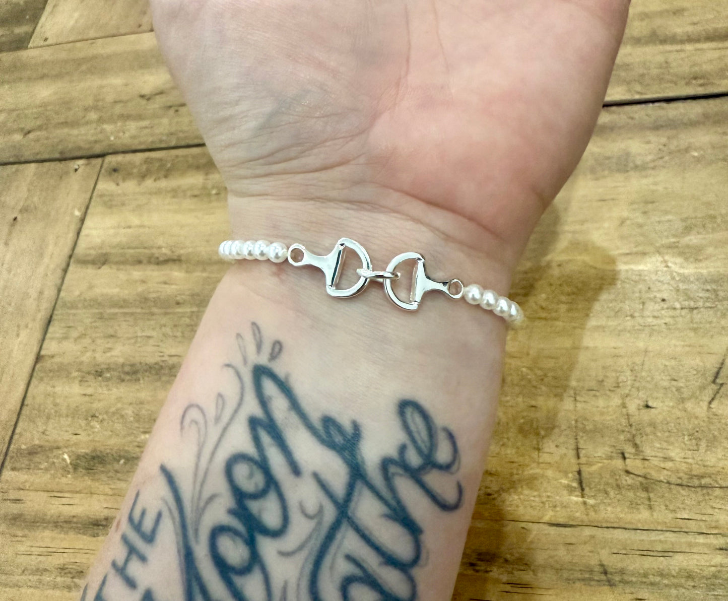 Pearl Horse Bit Bracelet