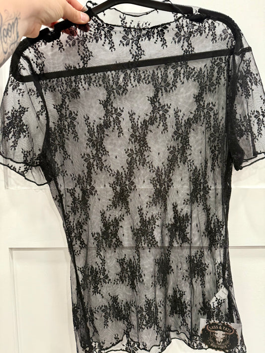 Black Flower Mesh