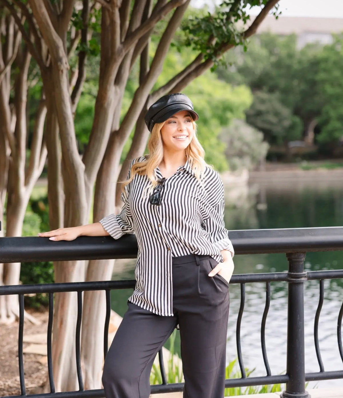 Kathryn Stripe Button Up